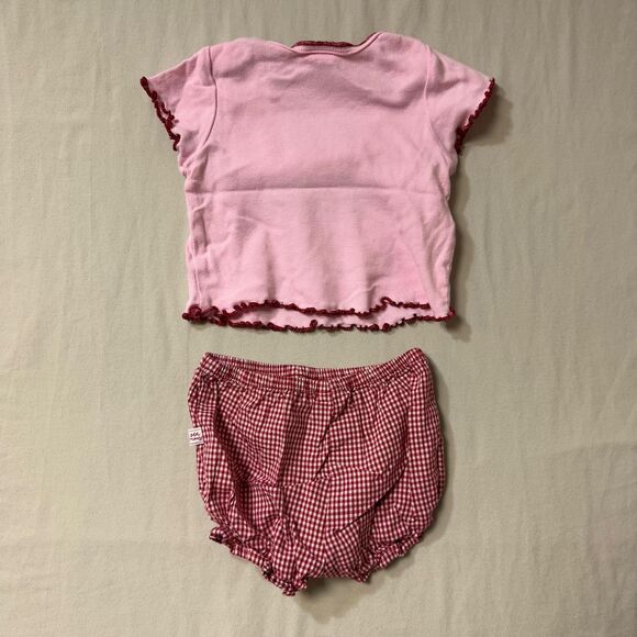 Old Navy Pink Red White Blue Outfit Set Baby Girl 3-6 mo Patriotic Summer Cute - Picture 3 of 6